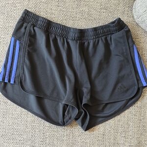 Adidas Black and Blue Athletic Shorts for Performance